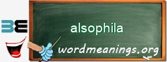 WordMeaning blackboard for alsophila